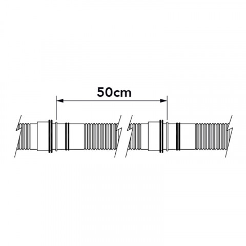 Tecnosystemi 11126346 tubo scarico condensa rinforzato da sottotraccia Ø 20  singolo rivestimento, rotolo da 50 m