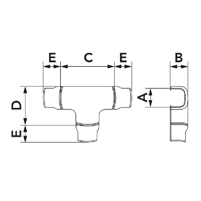 Canalina serie Optima T di Tecnosystemi per condizionatori 2 metri SERIE  OPTIMA T CANALINA T62-OPT