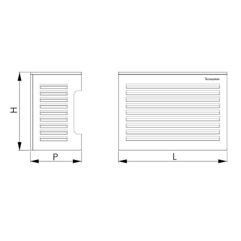 Mobiletto coprisplit in plastica pvc SCUDO small