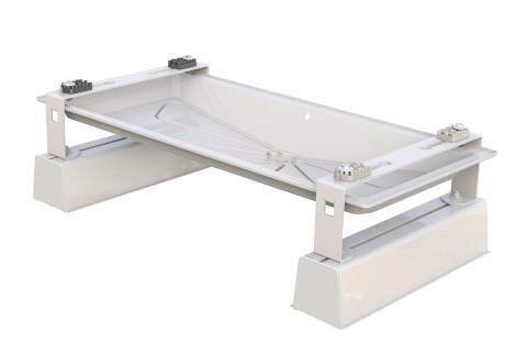INFINITY INFINITY floor support with BLUE RIVER drain pan and SUELO MAXI adjustable foot 450 - 600