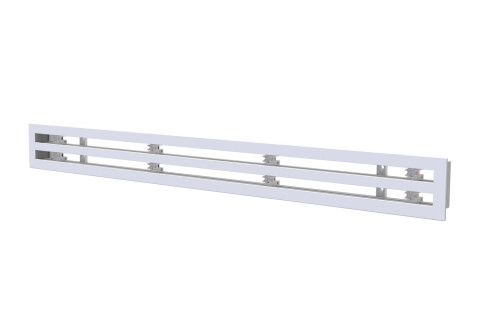  Linear intake diffuser in anti-condensation PVC - 2 slots