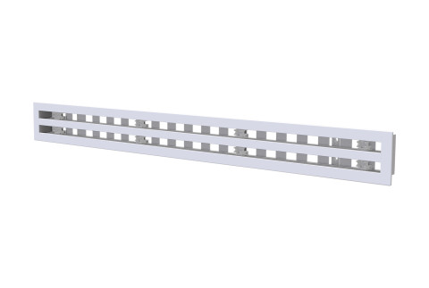  Linear diffuser in anti-condensation PVC with damper - 2 slots