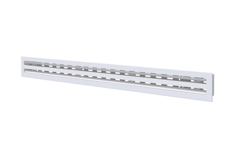  Linear diffuser in anti-condensation PVC with damper and central baffle - 2 slots