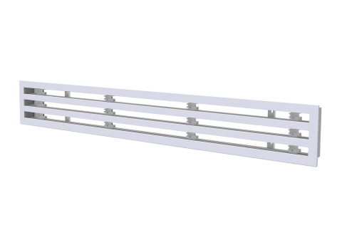  Linear intake diffuser in anti-condensation PVC - 3 slots