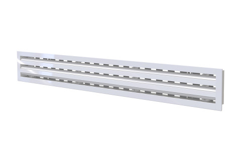  Linear diffuser in anti-condensation PVC with damper and central baffle - 3 slots