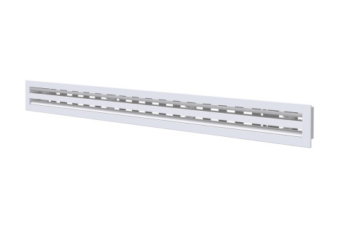  Linear diffuser in ALUMINIUM with damper and central baffle - 2 slots