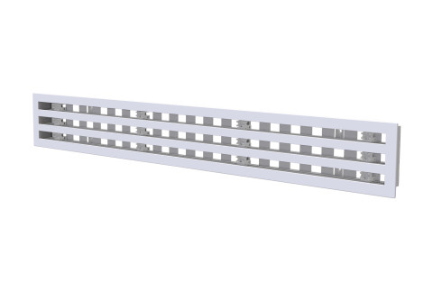  Linear diffuser in ALUMINIUM with damper - 3 slots