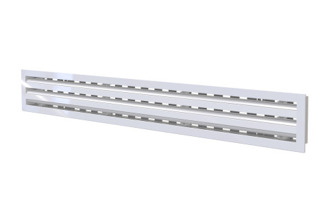  Linear diffuser in ALUMINIUM with damper and central baffle - 3 slots